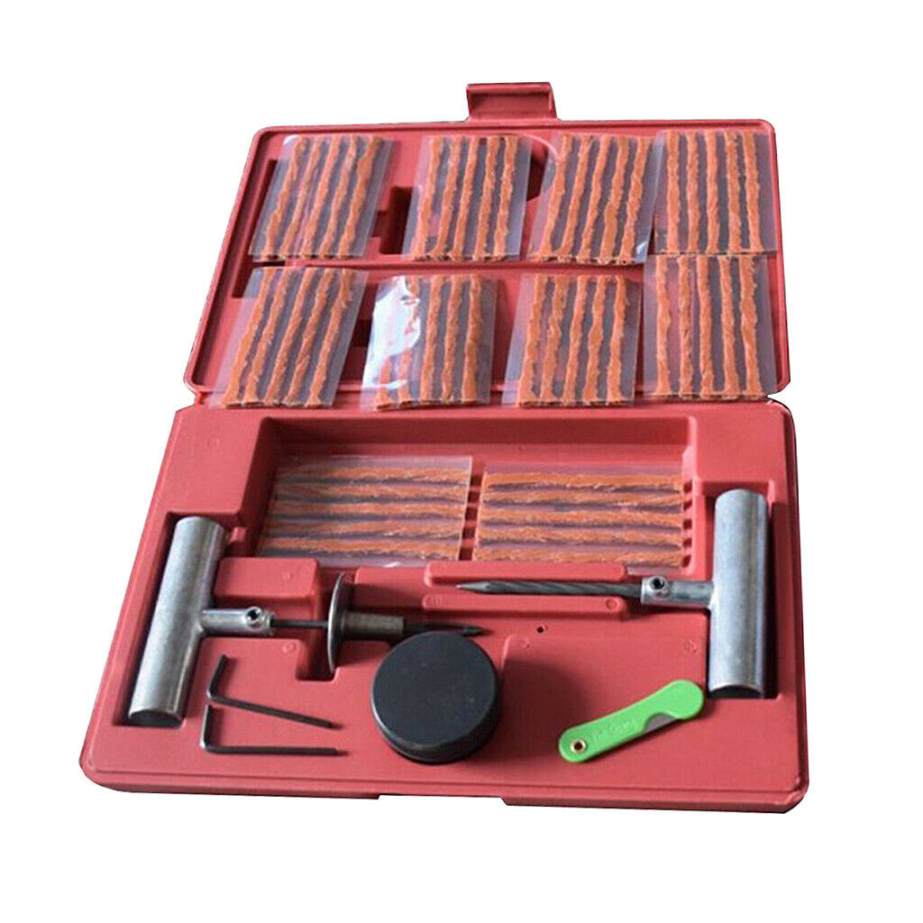 Pack of 57 Car DIY Flat Tubeless Tyre Repair Kit Set Universal Fix Punctures