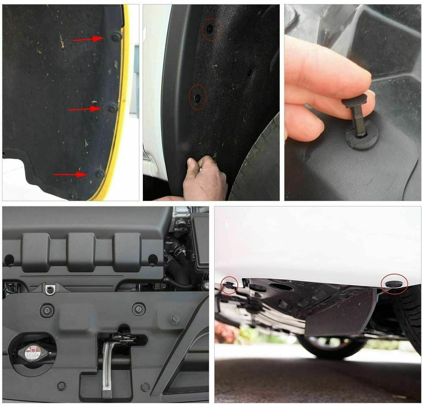 40Pcs/Bag Car Push Retainer Pin Body Bumper Rivet Trim Moulding Clip Accessories