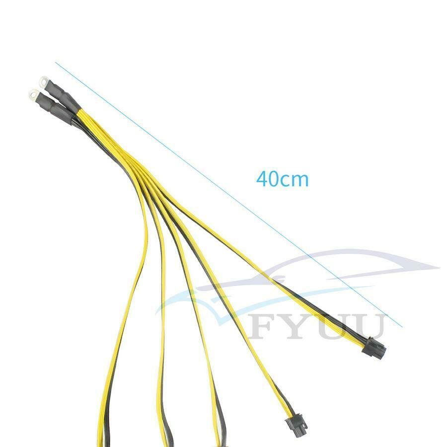 2pcs S7 S9 to 5X PCI-E PCIe 6Pin GPU Graphics Power Cable BTC Miner S11 T9+ X10