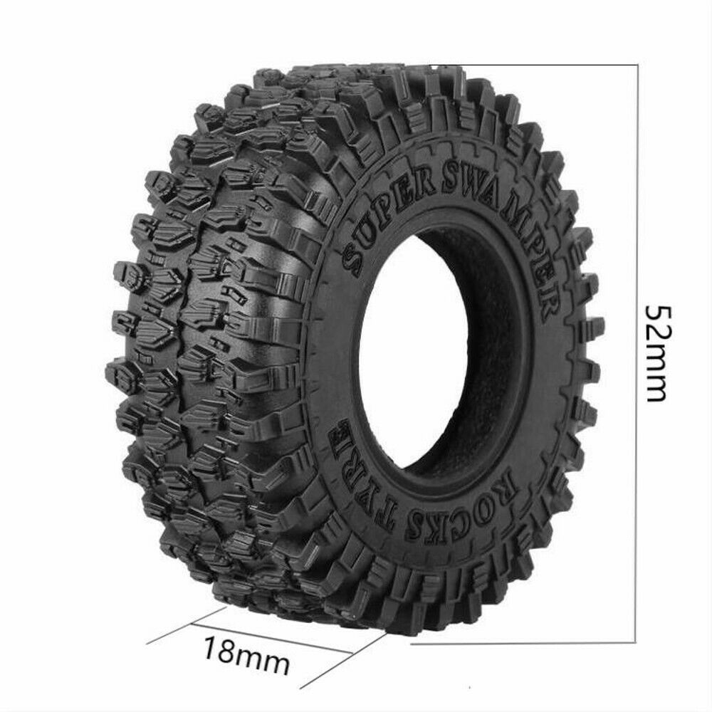 1.0 Soft Rubber All Terrain Tire for 1/24 RC Axial SCX24 90081 AXI00002 Deadbolt