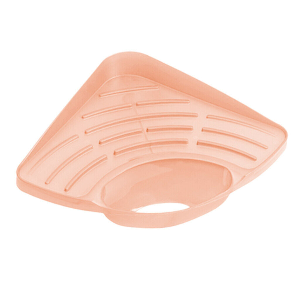 Kitchen Bathroom Triangle Sink Storage Racks Shelf Pink For
