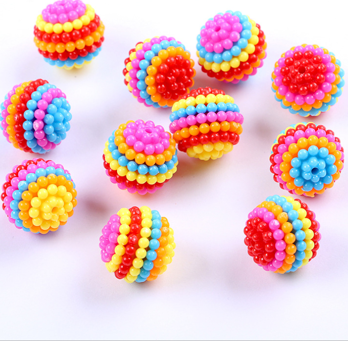 20X Acrylic Multicolor Splice Beads Beading Earring Bracelet Accessorie
