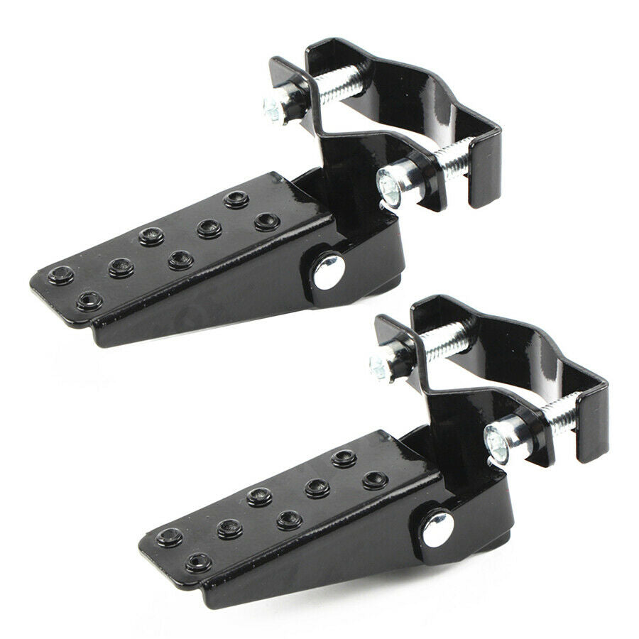 2Pcs 25-28mm Aluminum Motorcycle Shock Absorber Passenger Foot Peg Rear Pedal