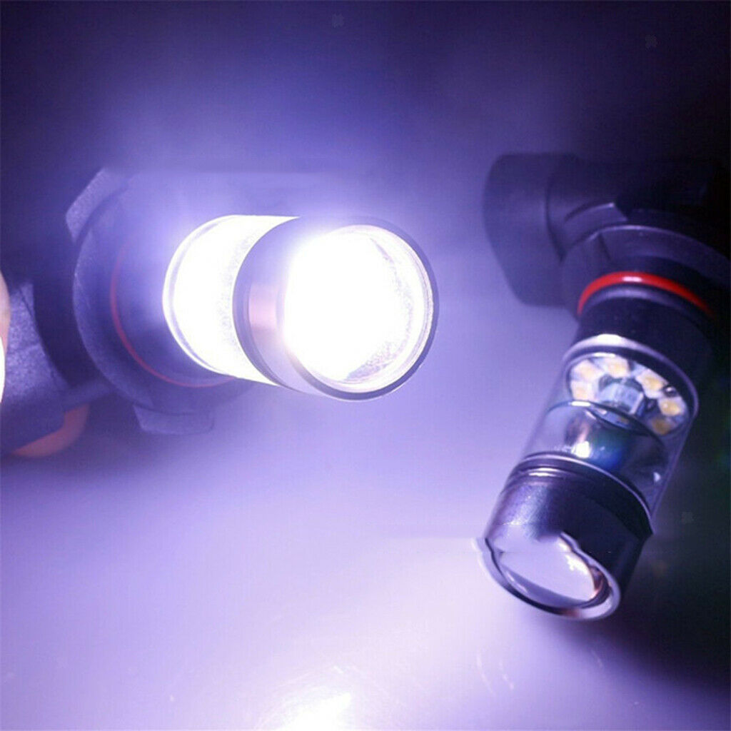 2 Pieces 9005 HB3 100W 20-LED 1900LM White Projector Fog Driving Light Bulbs