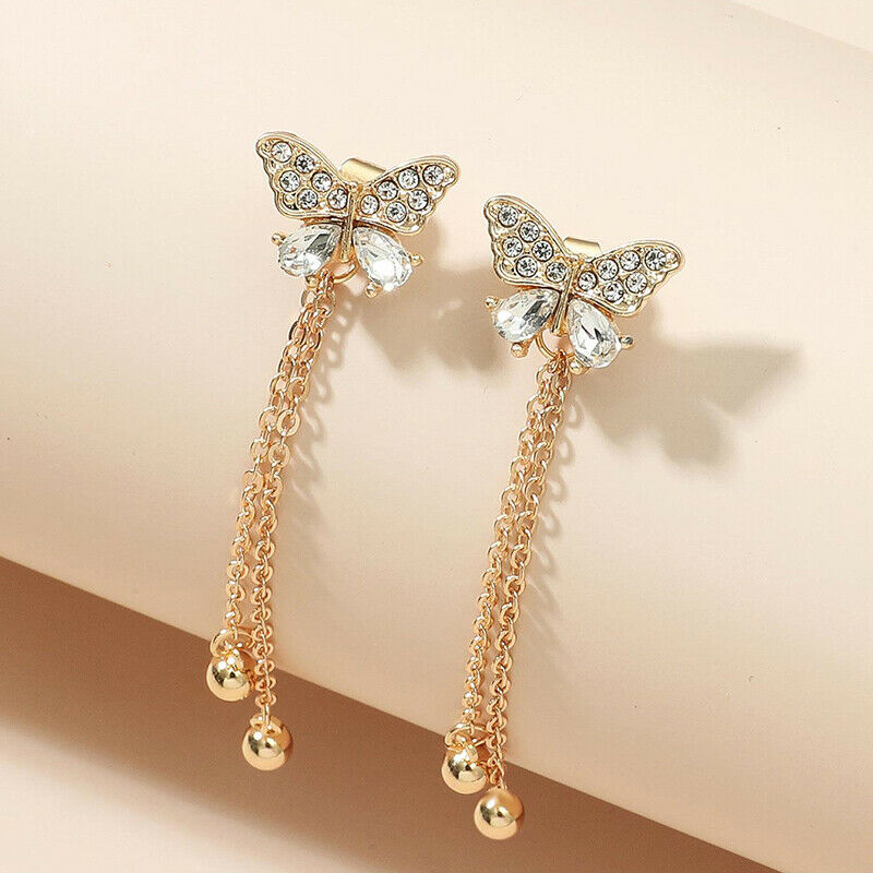 Fashion Butterfly Tassel Drop Earrings For Women Jewelry Party Accessorie.l8