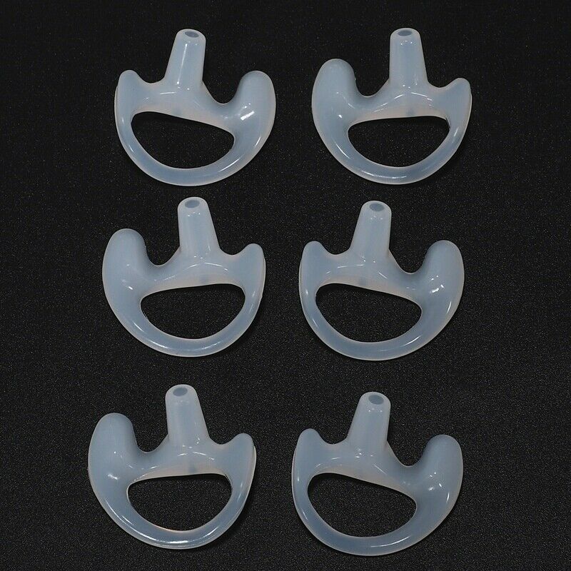 3 Pairs Transparent Silicone Soft Earbud for Walkie Talkie Covert Acoustic TubL5