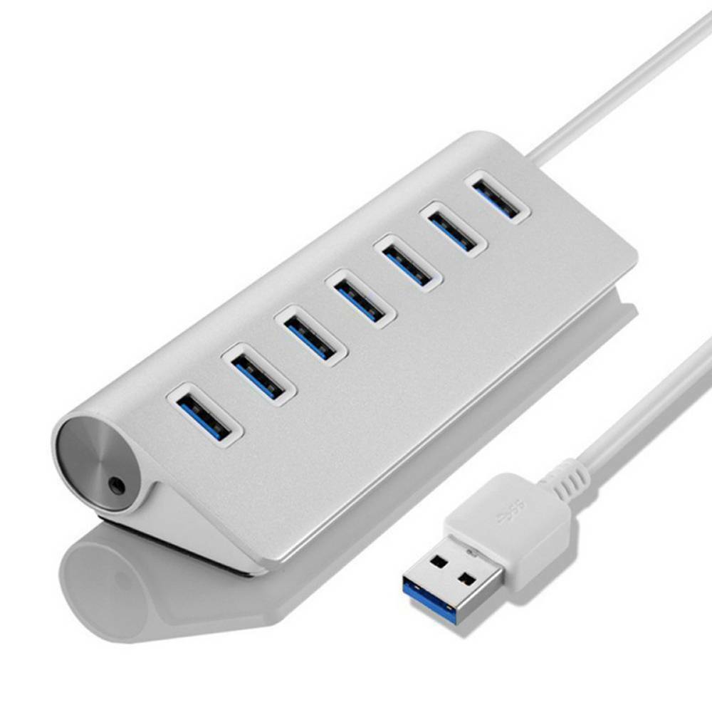 Durable Portable 7-Port USB 3.0 Hub Adapter for PC Laptop Notebook Desktop New!