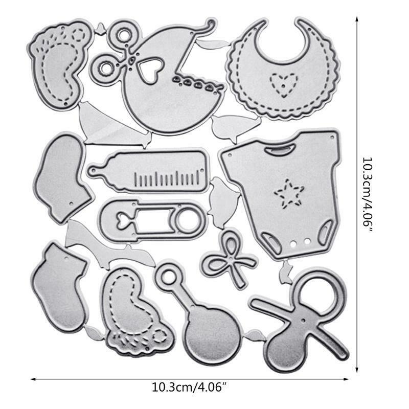 Baby Bottle Bib Metal Cutting Dies Stencil DIY Scrapbooking Album Paper Template
