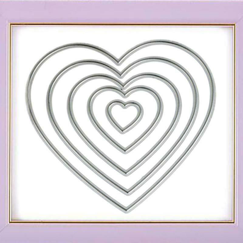 Heart-shaped Cutting Dies Set for Cards Scrapbooking and Stamps