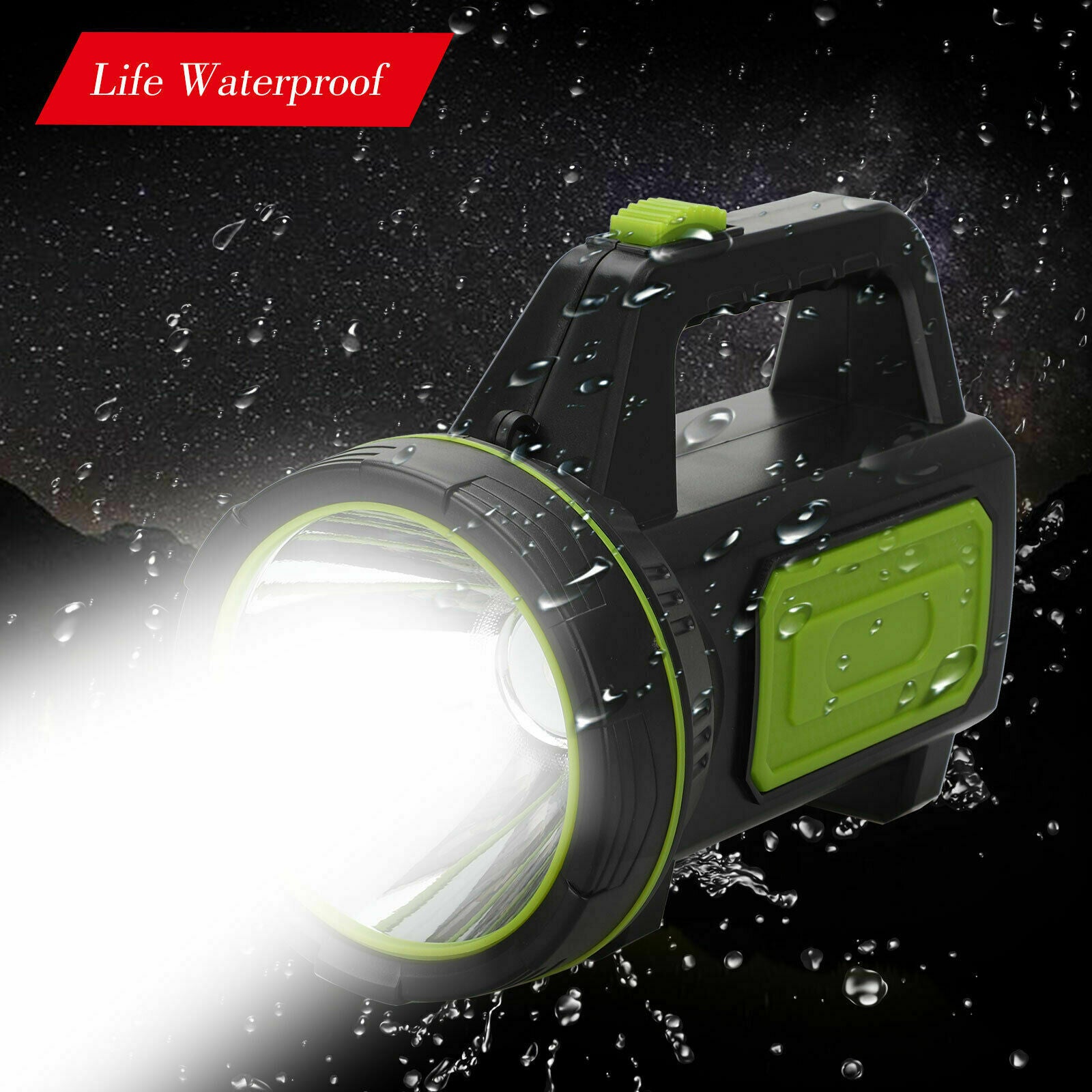 LED Super Bright Searchlight Flashlight Rechargeable Handheld Spotlight Portable