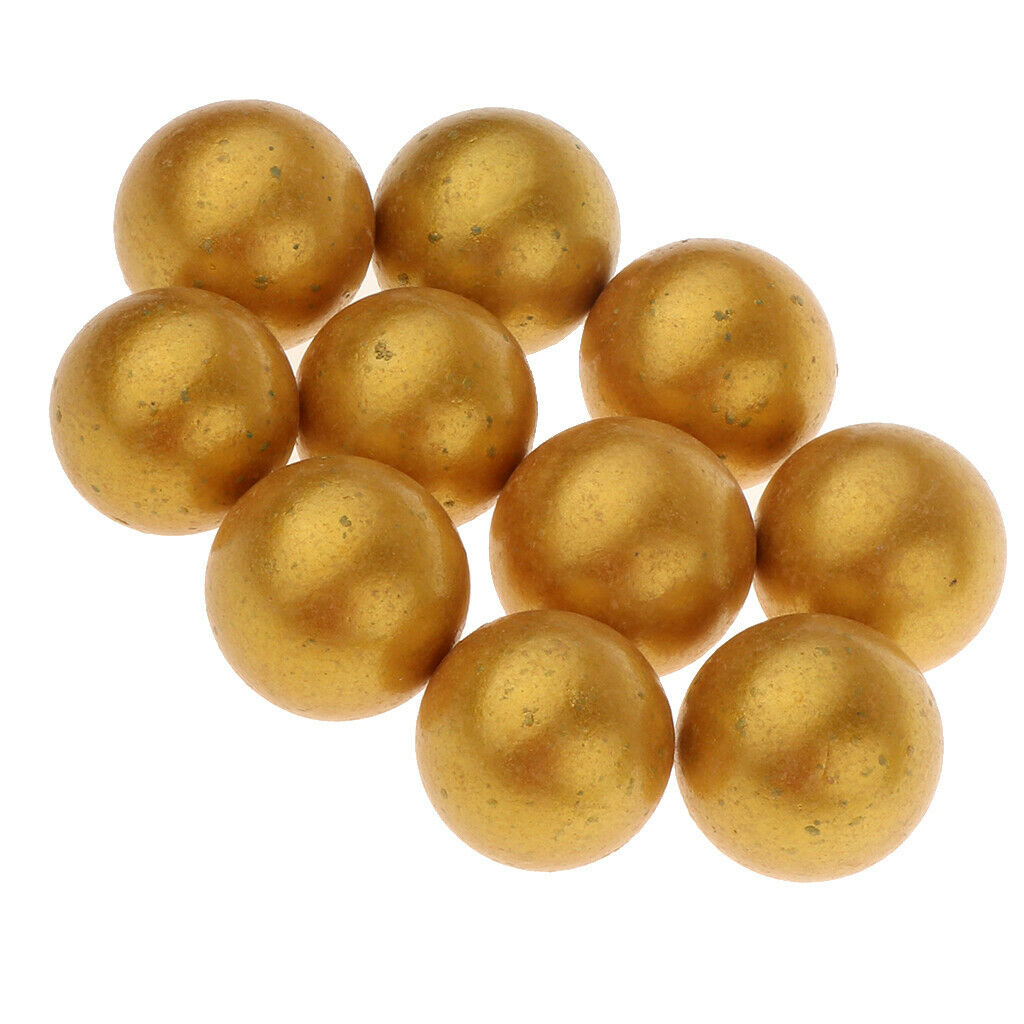 10 Pieces 25mm Diameter Glass Marbles Toys Jump Ball Marbles Game Yellow