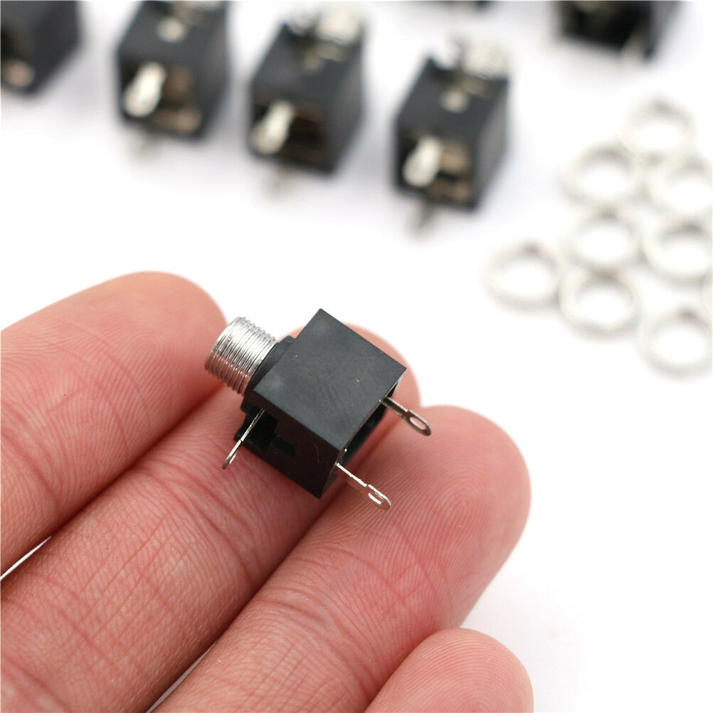 10 Pcs Panel PCB Female 3.5mm Headphone Jack Audio Connector.l8