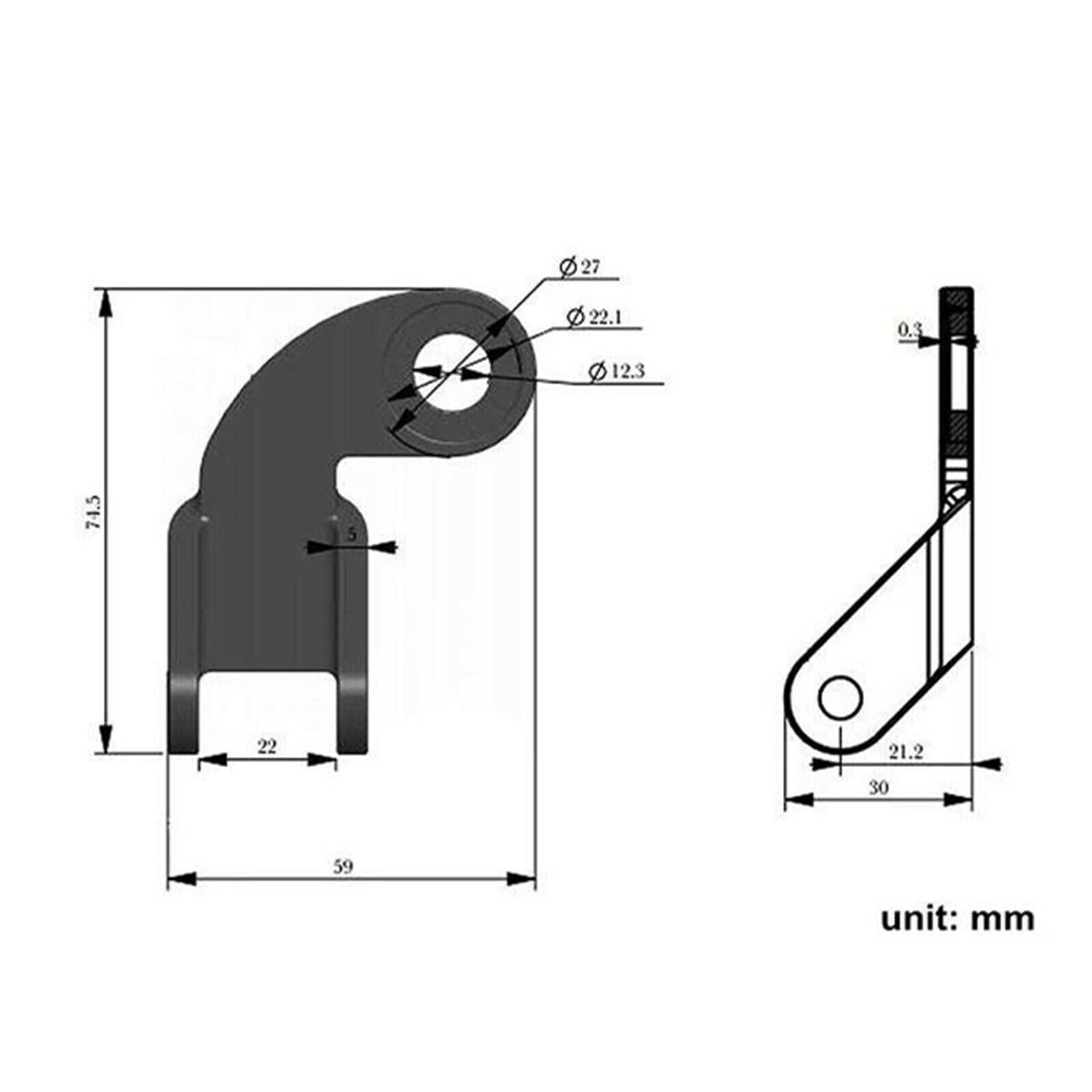 Solid  Trailer Coupler Locking Steel Angle Elbow