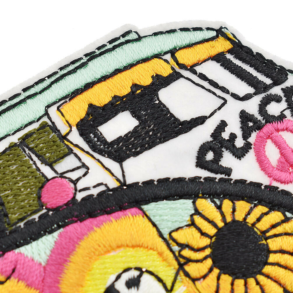 Love and Peace Bus Patches Embroidery Appliques Iron on Badge DIY Sewing Decor