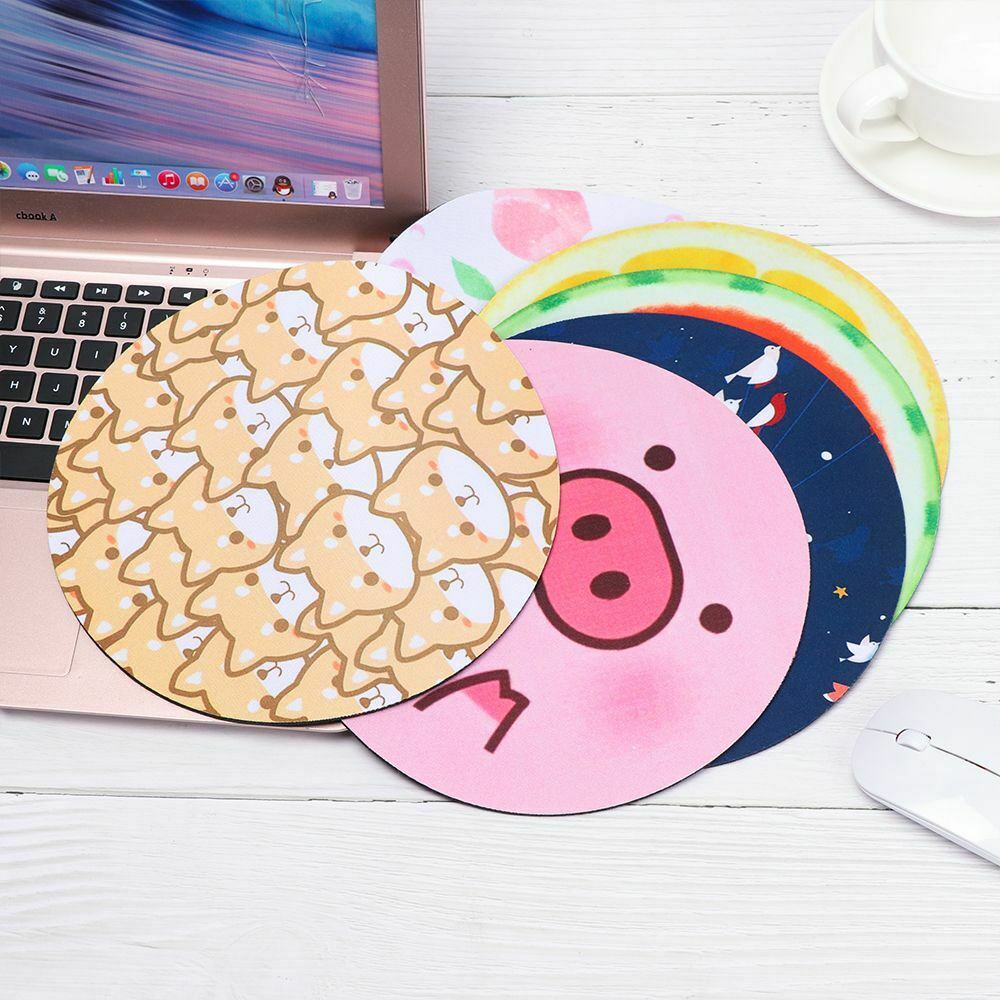 Coaster Tablet Mat Anti-slip Keyboard Mice Mat Round Mousepad Rubber Mouse Pad