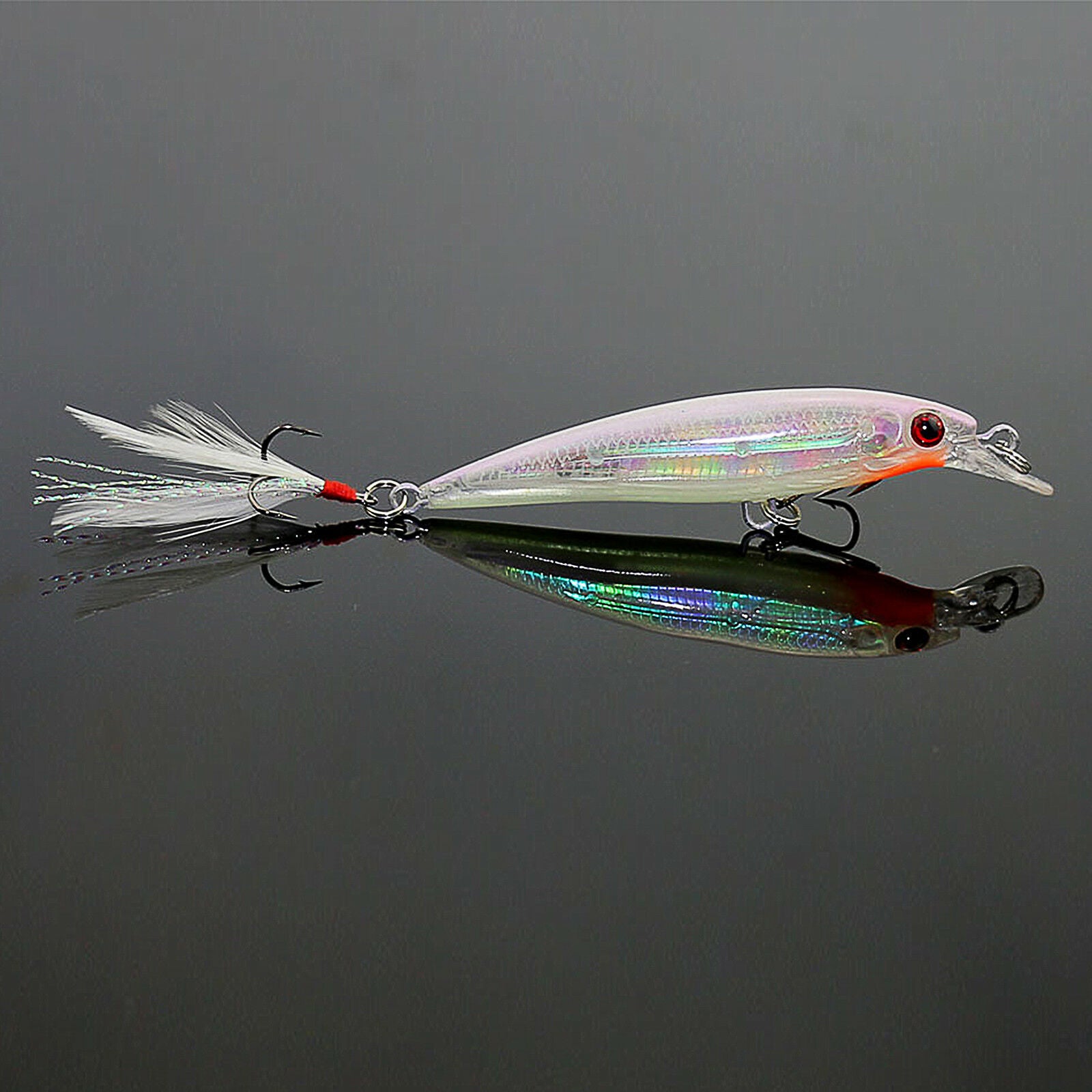 Plastic 10pcs Fishing Lures Crankbaits Hook Minnow Baits Tackle Crank Fishing