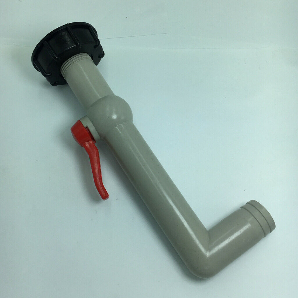 2x Fixed Ball Valve Drain 1000L Water Tank Valve Tap Adapter Hose Connector