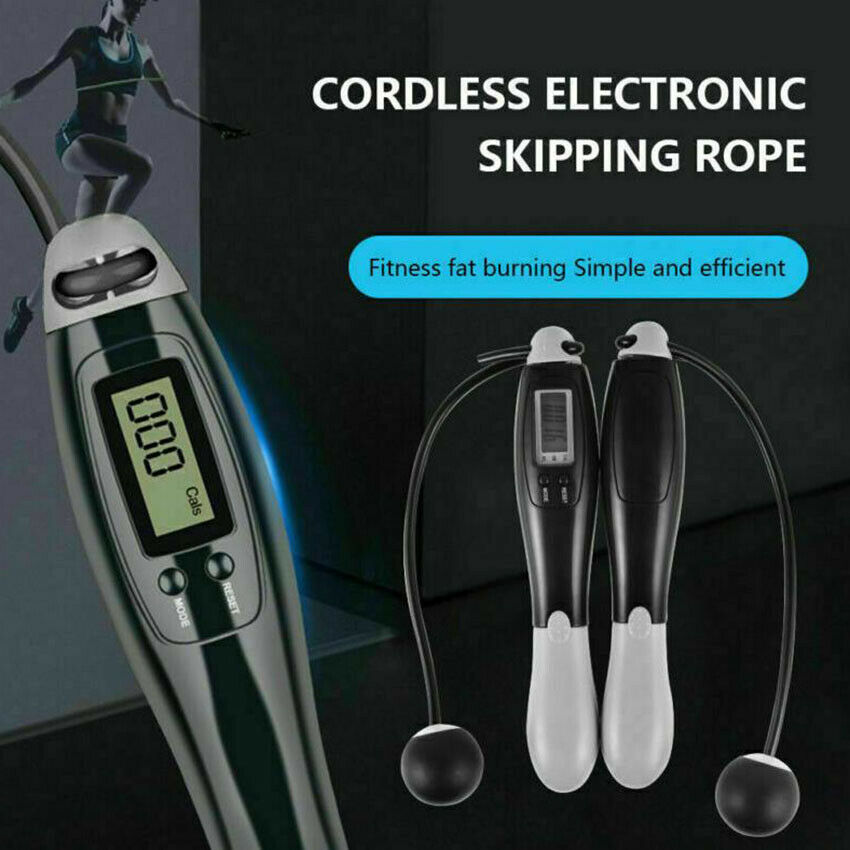 Digital LCD Wireless Cordless Skipping Jump Rope Fitness With Calorie Counter