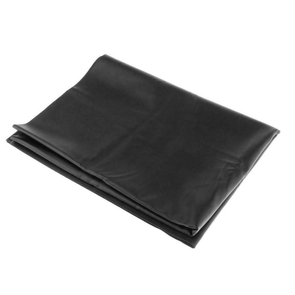 Black Weatherproof Faux Leather Finish Marine Vinyl Fabric, 93x65cm, High