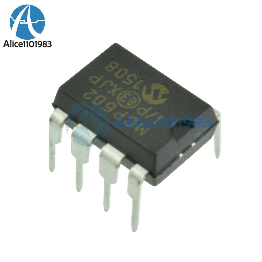 2PCS MCP602-I/P IC OPAMP DUAL SNGL 8-DIP MCP602