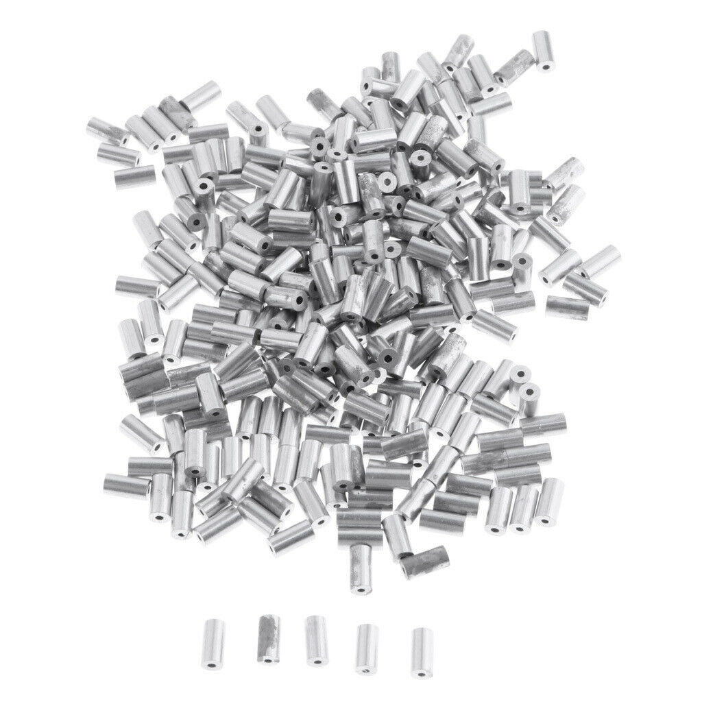 200 Pieces Aluminum Crimp Sleeves Single Barrel Aluminum Tube Connector