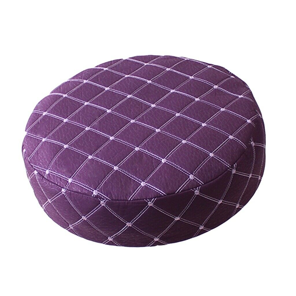 35cm Bar Stool Cover Round Lift Chair Seat Sleeve Polyester Salon Purple