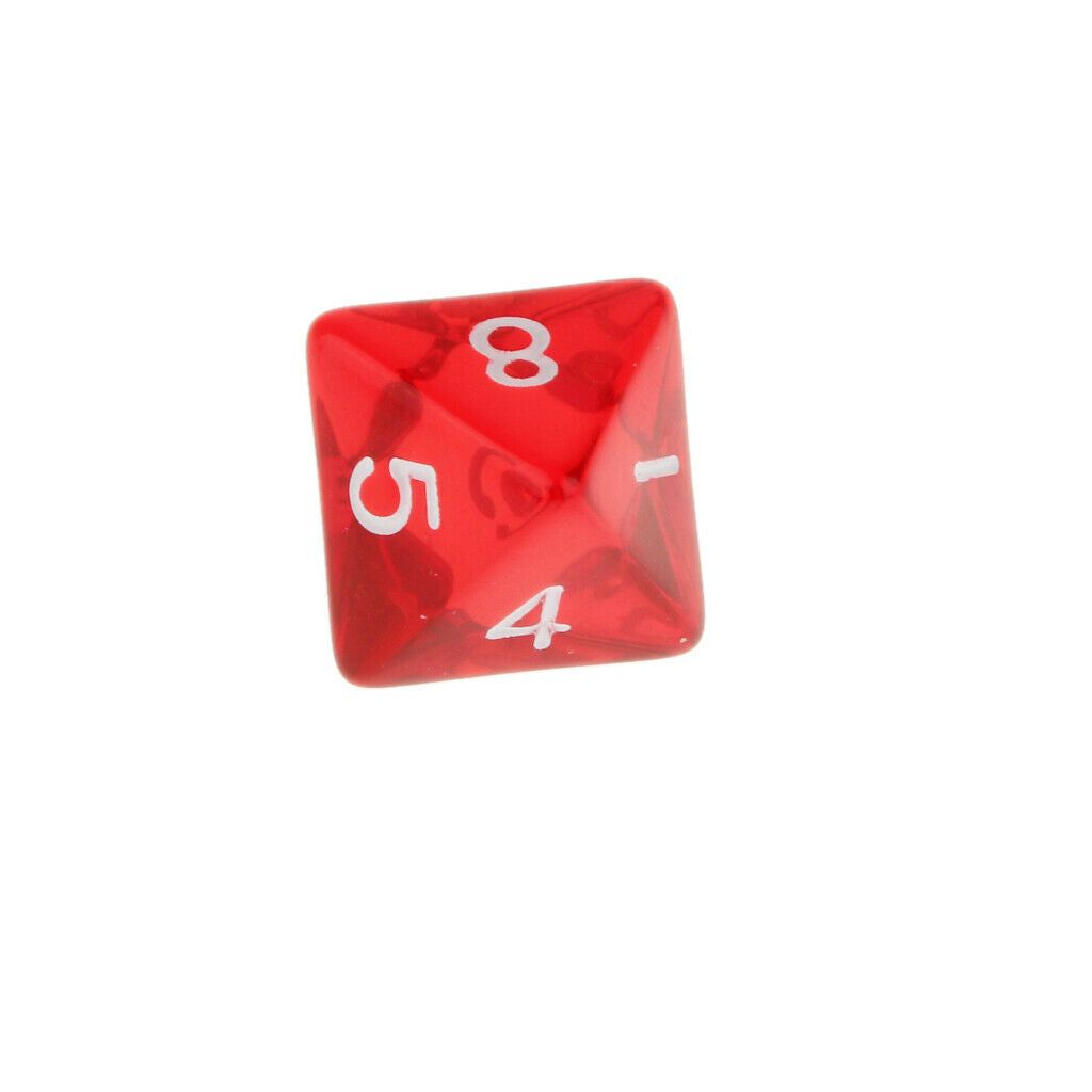 15Pcs Red Polyhedral Dice D4 D6 D8 Die for TRPG Role Play Tabletop Games