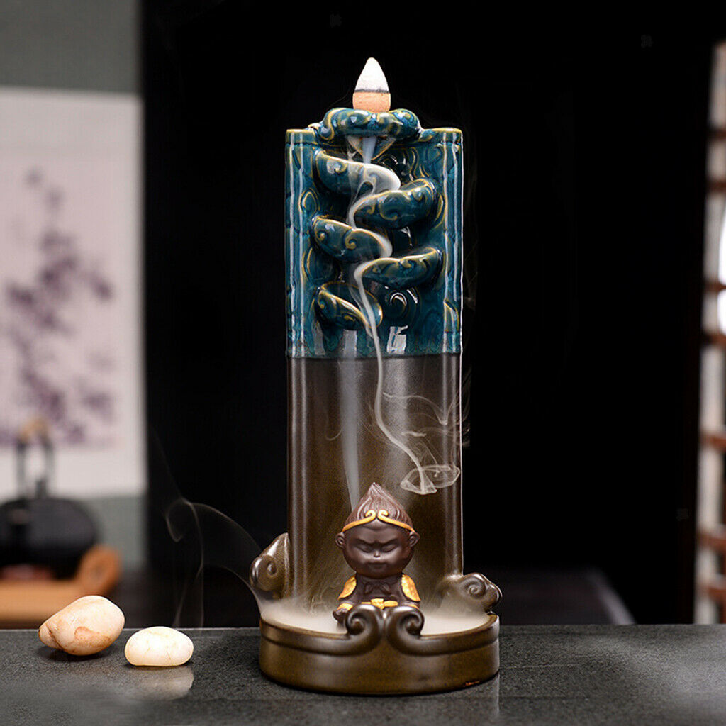 Backflow Incense Burner Censer Yoga Aromatherapy Incense Holder Ash Catcher