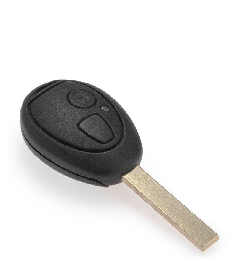 2 BUTTON REMOTE FOB CASE SHELL + UNCUT KEY NEW FOR ROVER 75