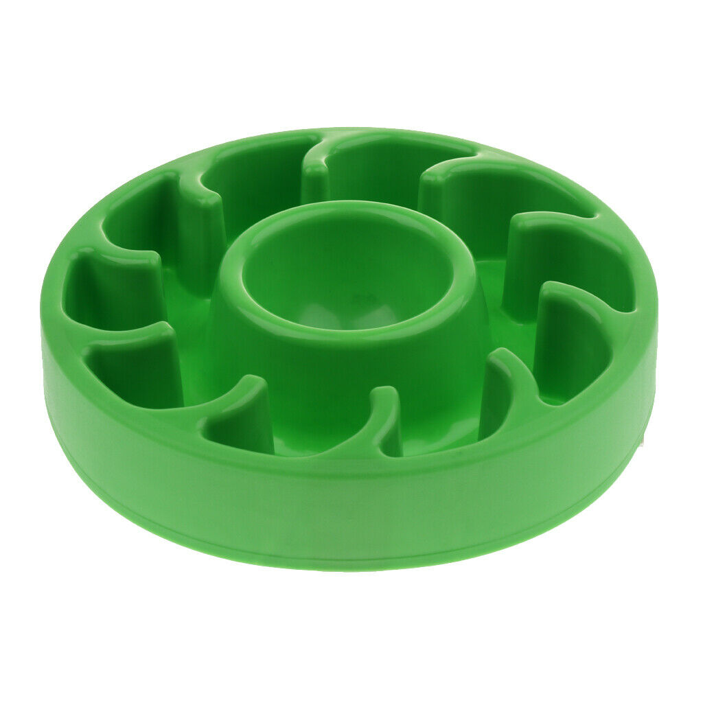 Pet Dog & Cat Slow Eating Food Bowl Anti Gulping Feeder Healthy Bowl Green