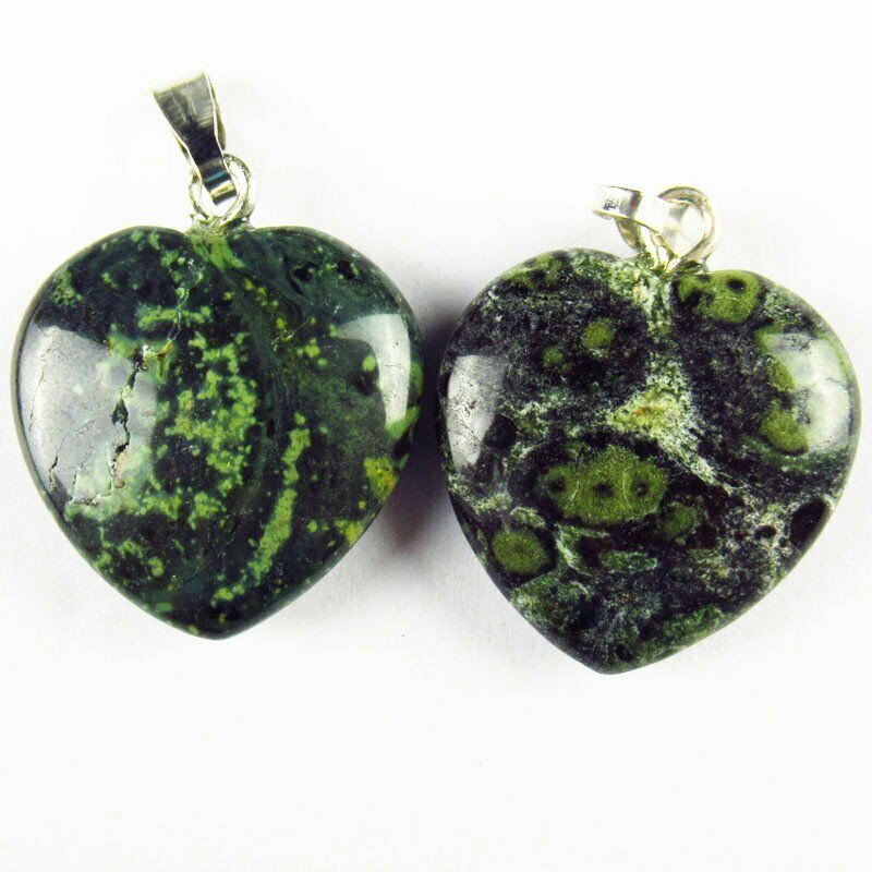 10pcs 20x20x6mm Natural Kambaba Jasper Heart 39g Pendant （send randomly）A-234SK