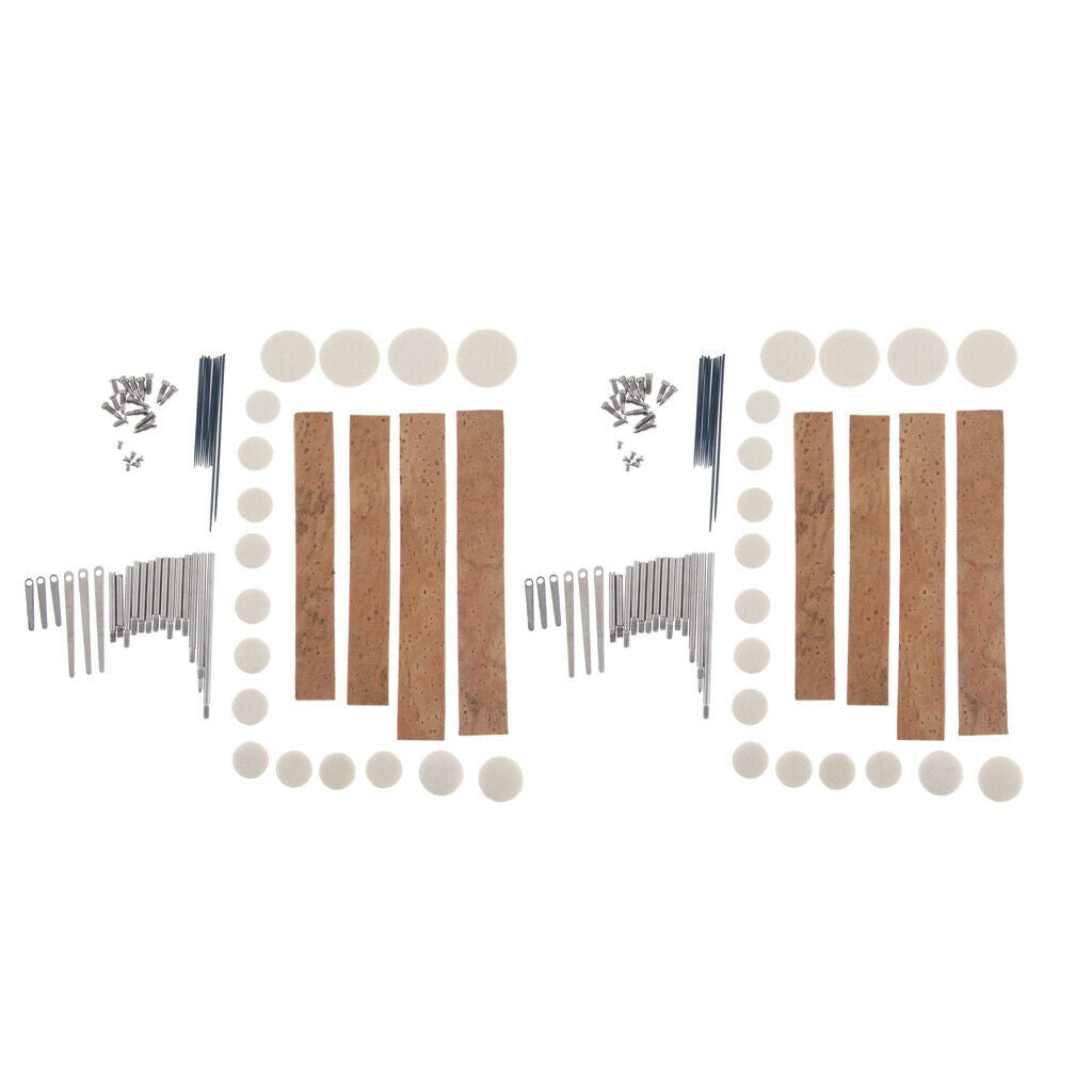 2 X Clarinet Replacement Leather Pads Screws Set for Clarinet Accessories
