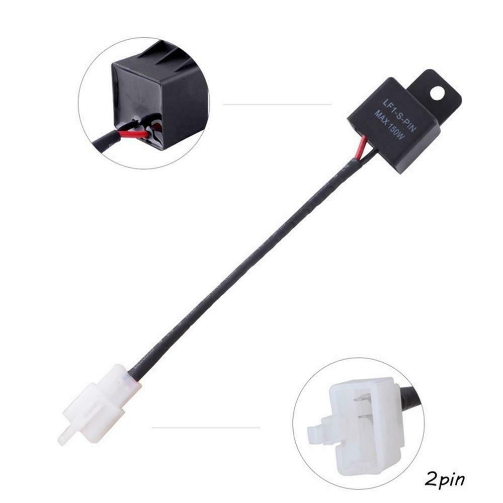 Waterproof 2 Pin LED Flasher Relay Motorcycle Motorbike Turn Signal Indicator
