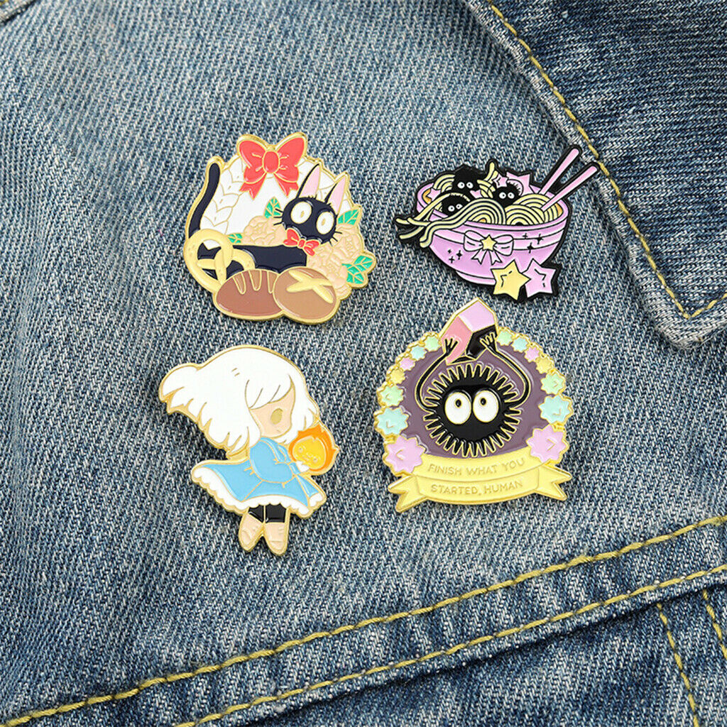 Mini Anime Brooch Pins Set for Women Men Decor DIY Crafts Wedding Daily