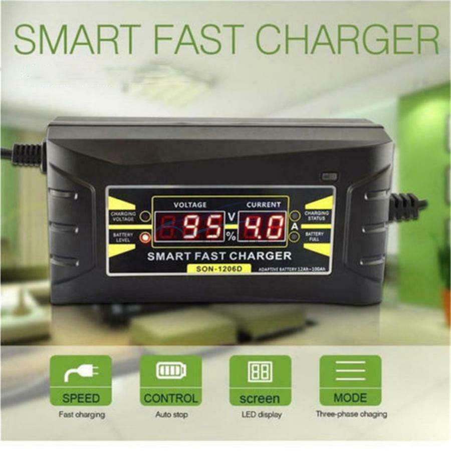 12V 10A Circuit Protection MCU Controller PWM Charging Mode Battery Charger-USA