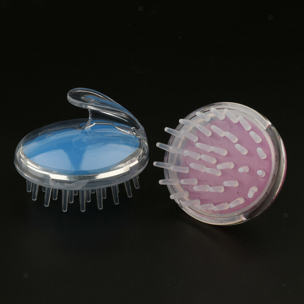 2X Multifunctional Silicone Scalp Massage Brush Baby Kids Hair Shampoo Brush