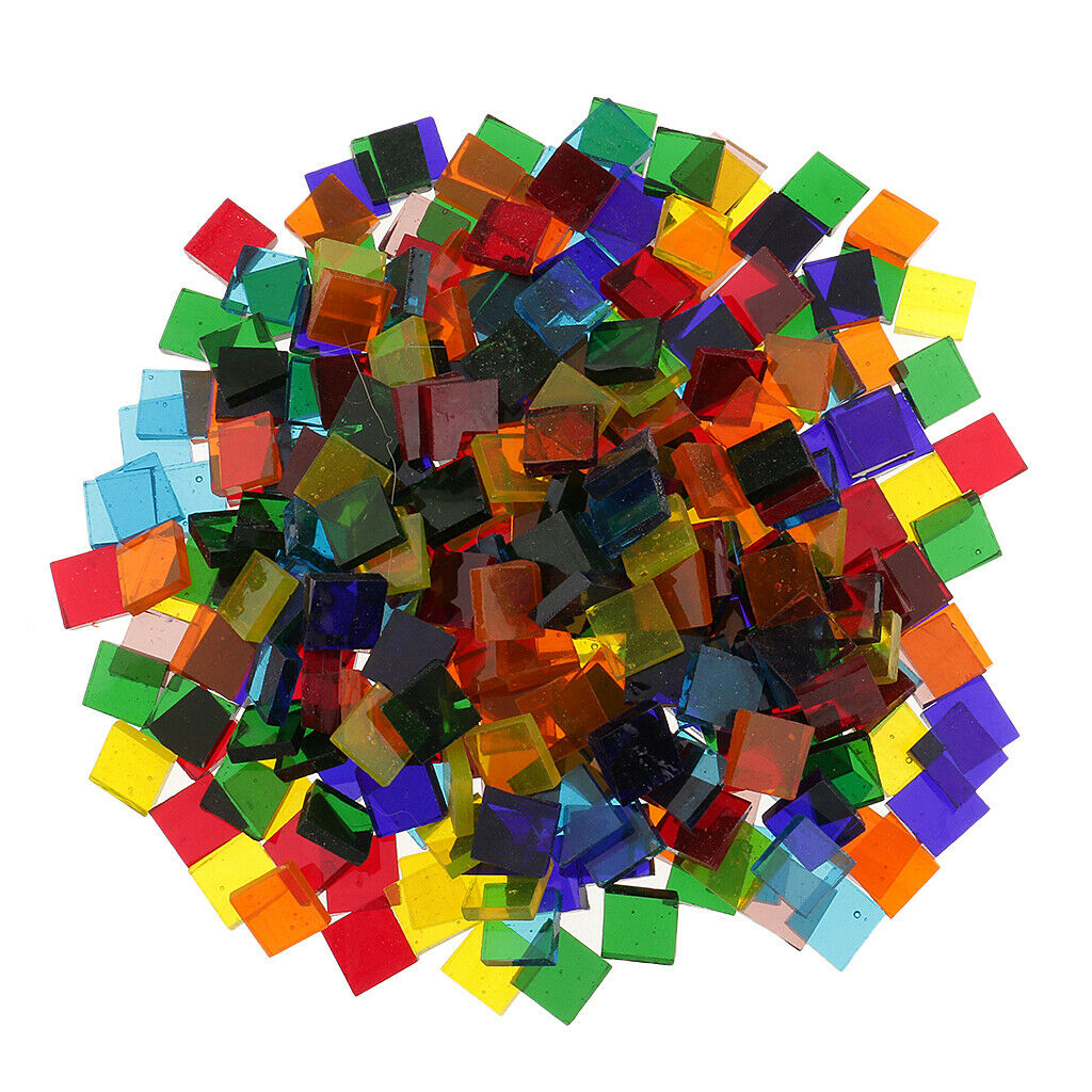 Multicolor Puzzle Mosaic Glass Tiles Square Mosaic Artwork Decoration 10mm