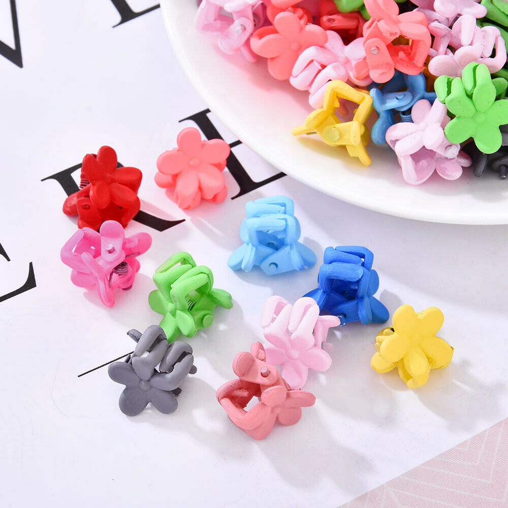 Girls Mixed Color for Kids Baby Flowers Hair Clips Hair Claws Mini Hairpins 10PC