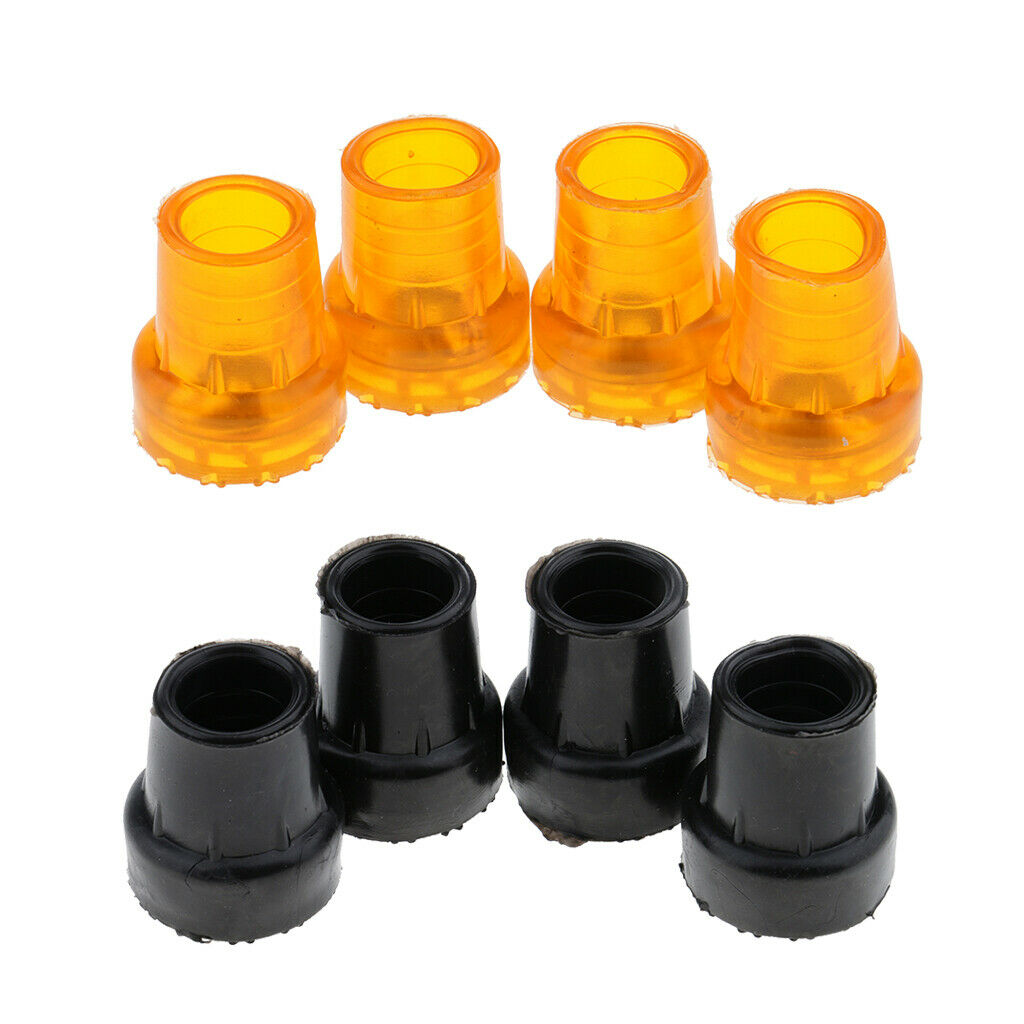 8 Pack Reinforced Rubber Tips for Cane, Cane, Crutch, Ends,