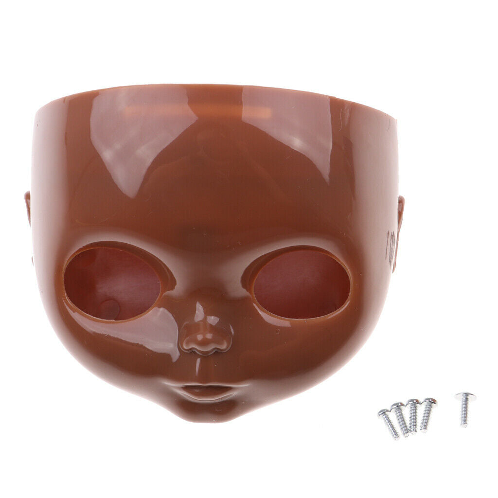 Tanned Faceplate Head with Screws for Blythe Takara Custom | Changing Face Shell