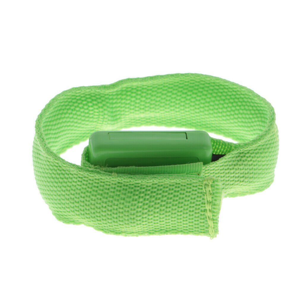 High Visibility LED Flashing Outdoor Sports Elastic Wristband  Green