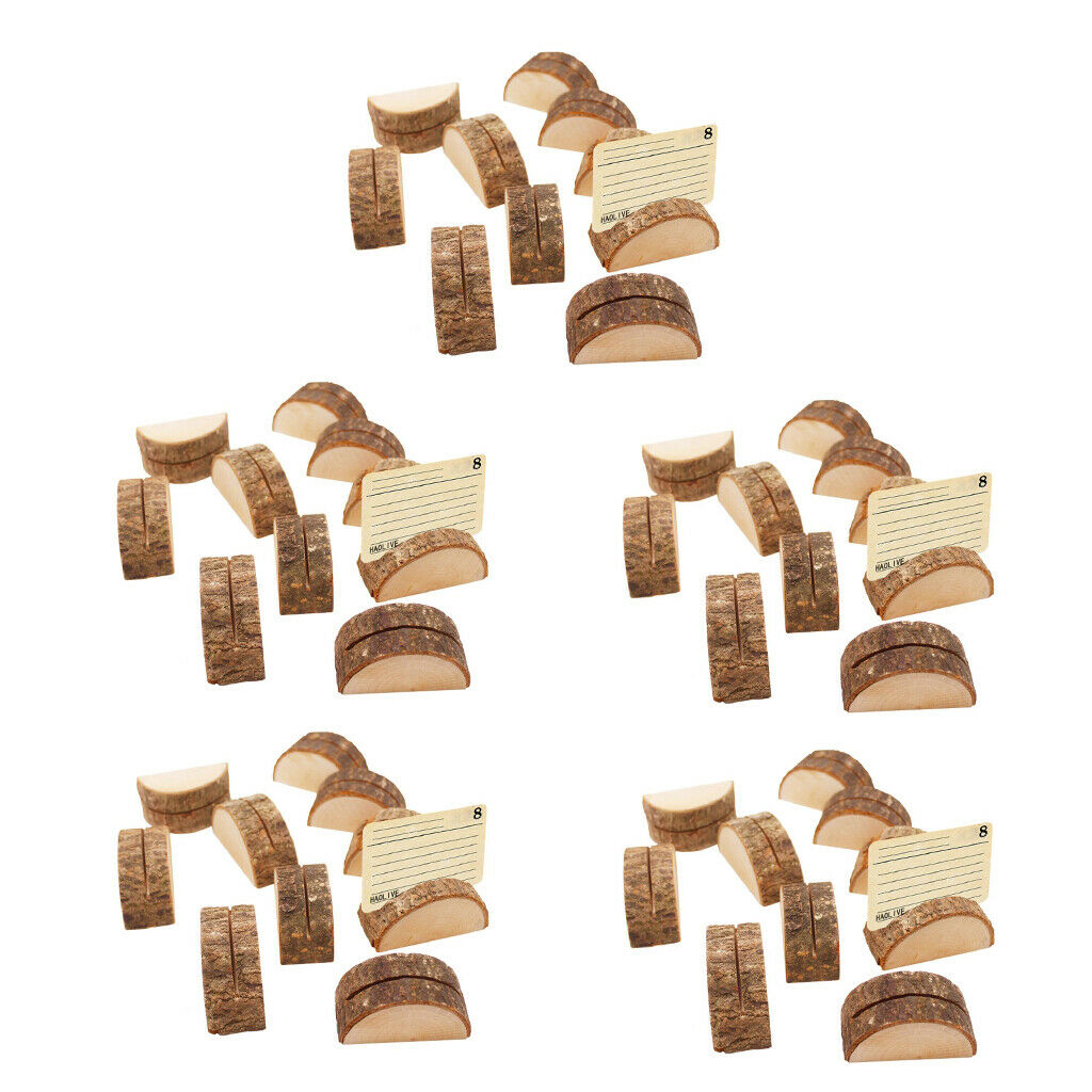 Rustic Wooden Place Cards  Table Number 50pcs Holds For Home Party