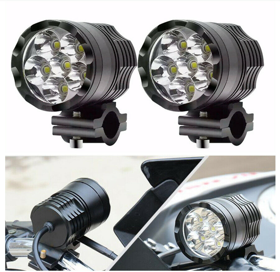 Durable Motorcycle LED Spot Lights Driving Headlight Fog Head Lamp With Switch