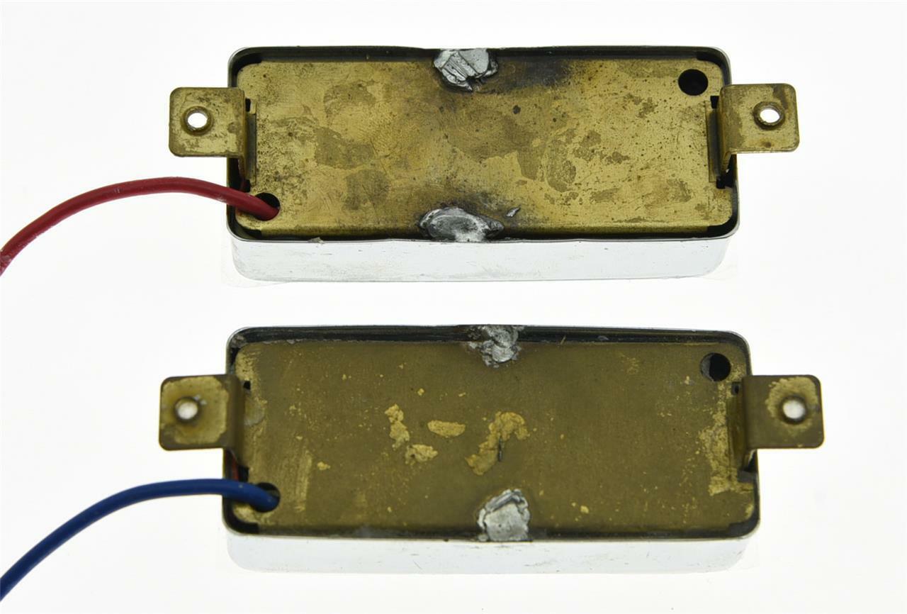 Chrome LP Guitar Mini Humbucker Neck & Bridge Pickup Set Pickups for Les Paul