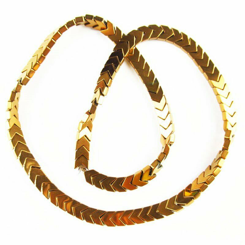 One Strand 6x6x2mm Brown Hematite Arrow Pendant Loose Bead 15.5 inch A-374TS