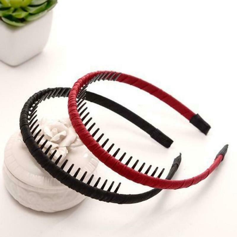 4pcs/set Women Korean Style Simple Toothed Headband Female Solid Color Hair Hoop