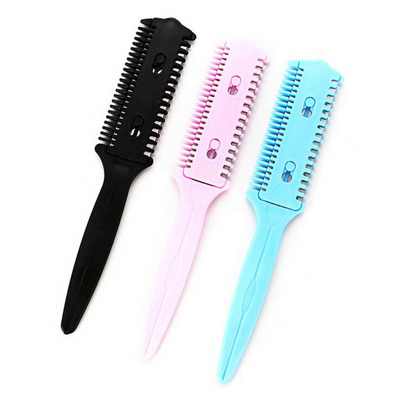 hairdressing tool barber scissor hair cut styling razor magic blade comb .l8