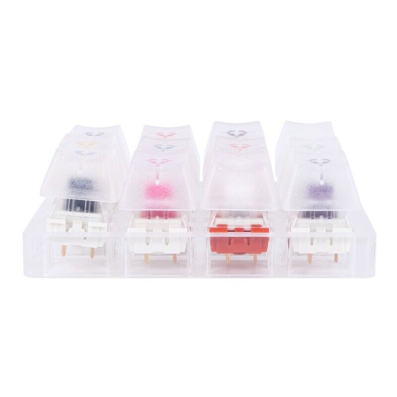 Acrylic Keyboard Tester 12 Clear Plastic Keycap Sampler for Kailh Box MechanicO1