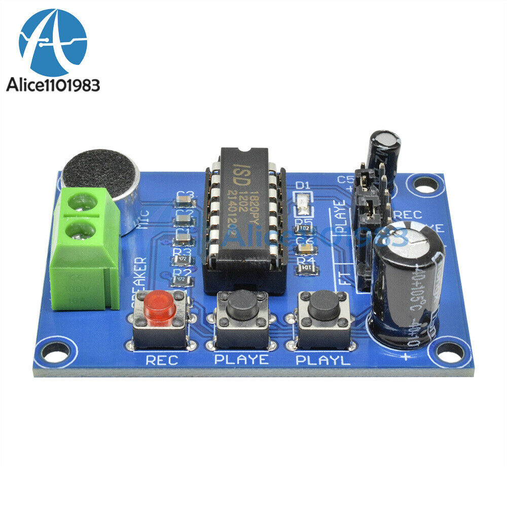 ISD1820 voice board sound recording recorder Playback module on-board microphone