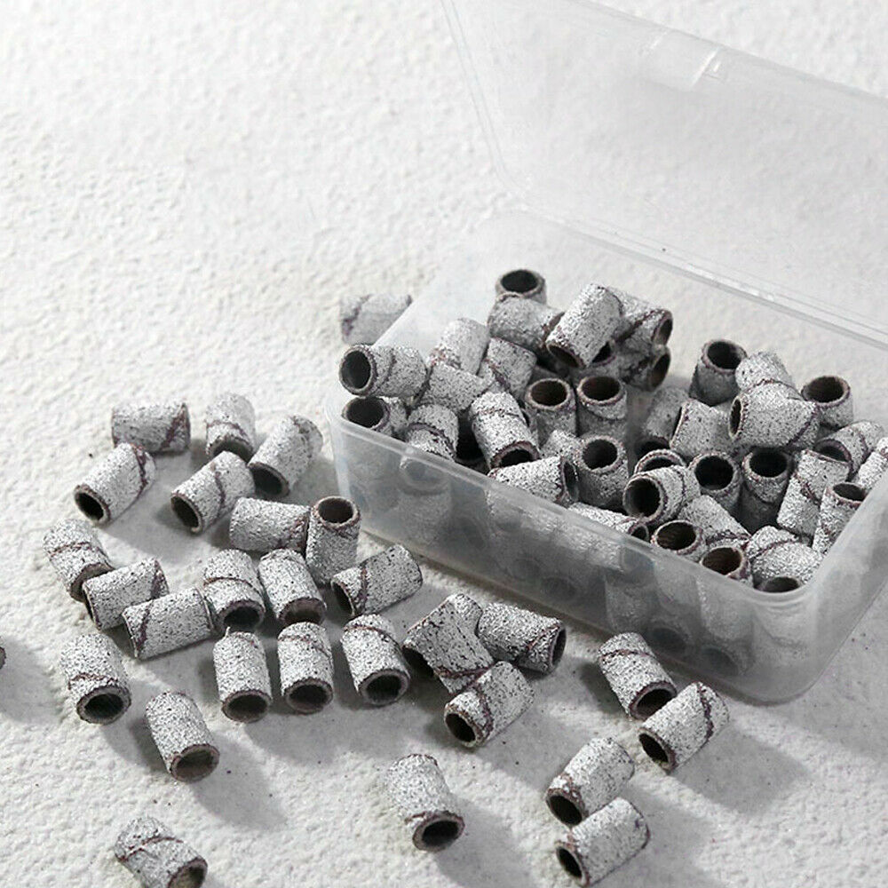 100x Nails Sanding Band Machines for Manicure Pedicure Drill Bit File 180Grit
